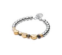 Sagapo Bracciale Sfere Cuori Acciaio AMORE Regalo Compleanno Donna Ragazza SBJ12