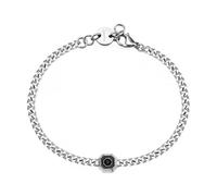 SAGAPO BRACCIALE Snap ACCIAIO CRISTALLO NERO SNP13