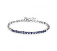 SAGAPO BRACCIALE TRICKY ACCIAIO CRISTALLO BLU STK05