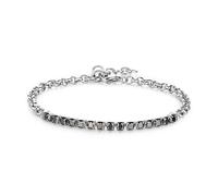 SAGAPO BRACCIALE TRICKY ACCIAIO CRISTALLO NERO STK03