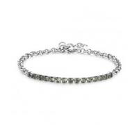 SAGAPO BRACCIALE TRICKY ACCIAIO CRISTALLO VERDE STK02