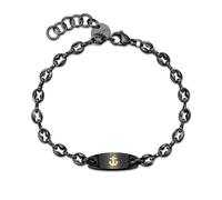 S'Agapõ Bracciale Uomo in Acciaio con Simbolo Ancora | Collezione Titan - STI25