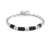 S'Agapõ Bracciale Uomo in Acciaio e Pietre Naturali | Collezione Riot - SRT30