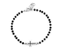 S'Agapõ Bracciale Uomo in Acciaio e Vetro Colorato con Simbolo Croce | Collezione Charisma - SHS12