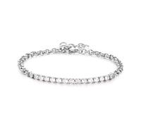 S'agapo Bracciale Tennis Uomo in Acciaio e Zirconi Bianchi Sagapo STK01 Sagapò