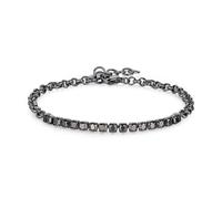 Bracciale Uomo S'Agapõ Acciaio Tennis Zirconi Neri STK04