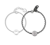 S'Agapõ Bracciali Donna/uomo In Acciaio Con Simbolo Cuore | Collezione Me + You - SEY15