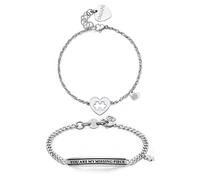 S'Agapõ Bracciali Donna/uomo in Acciaio con Simbolo Cuore | Collezione Me + You - SEY23