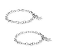 Sagapo Bracciali Stelle Acciaio Donna a Catena SHAC55 S'agapo