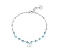 S'Agapõ Cavigliera Donna In Acciaio Con Simbolo Farfalla | Collezione Vibes - SVB18