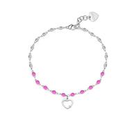 S'Agapõ Cavigliera Donna in Acciaio e Cristalli con Simbolo Cuore | Collezione Vibes - SVB17