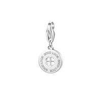 S'Agapõ Charm Donna In Acciaio Con Simbolo Quadrifoglio | Collezione Happy - SHA370