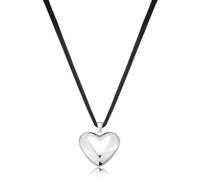 S'Agapõ Choker Donna In Acciaio E Velluto Con Simbolo Cuore | Collezione Stellar - SSE15