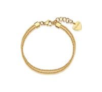 S'AGAPO CHUNKY BRACCIALE DOPPIO FILO DA DONNA IN ACCIAIO SHK113 (3713)
