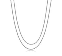 S'AGAPO CHUNKY COLLANA DOPPIO FILO DA DONNA IN ACCIAIO SHK104 (3718)