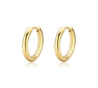 S'AGAPO CHUNKY ORECCHINI A CERCHIO IN ACCIAIO COLOR ORO SHK70