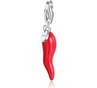 Sagapo Ciondolo Cornetto Rosso Acciaio Donna portafortuna Sagapò SHA373 S'agapo