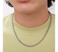 Sagapo Collana Acciaio Uomo Ragazzo Papà Intrecciata Catena Robusta SRP87 Sagapò