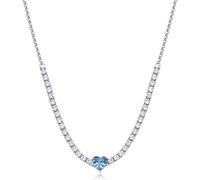 Sagapò Collana Collier Donna Regalo Cuore Celeste Luminoso Acciaio Sagapo SDZ148