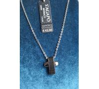 Sagapo Collana Croce Uomo Acciaio Nero PVD Idea Regalo S'agapo SMN02