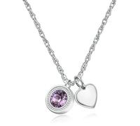 Sagapo Collana Cuore Punto Luce per Fidanzata Romantica Acciaio SKT01