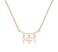 Sagapo Collana Donna Acciaio Ciondoli Saetta Cuore Chiave S’agapo STY03 Sagapò