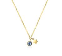 Sagapo Collana Stella e Cristallo In Acciaio Dorato Sagapò SKT24 S'Agapo