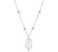 S'Agapõ Collana Donna, Collana Girocollo in Acciaio con Simbolo Acchiappasogni | Collezione Witch - SWH09