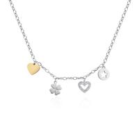 S'Agapõ Collana Donna, Collana Girocollo in Acciaio e Cristalli | Collezione Happy - SHAR08