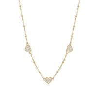 S'Agapõ Collana Donna, Collana Girocollo in Acciaio e Cristalli con Simbolo Cuore | Collezione Aurora - SAR39