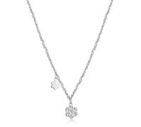 S'AGAPO AURORA COLLANA GIROCOLLO DA DONNA IN ACCIAIO CON FIORI SAR36 (2691)