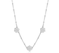 SAGAPO COLLANA Aurora ACCIAIO FIORI e CRISTALLI SAR42