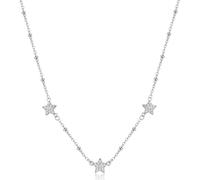 SAGAPO COLLANA Aurora ACCIAIO STELLE e CRISTALLI SAR40