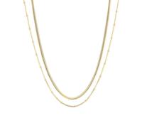 SAGAPO Collana DOPPIO FILO Donna in ACCIAIO DORATO S'agapo SHK09 Sagapò