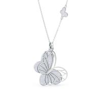 Sagapò Collana Donna Farfalla Silver Glitter in Acciaio SGL02