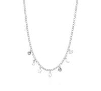 Collana MESSAGE in acciaio con pendenti e cristalli bianchi S'Agapõ Donna SSG02