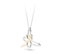 S'Agapõ Collana Donna in Acciaio e Cristalli con Simbolo Farfalla | Collezione Fairy - SFA02