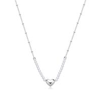 S'Agapõ Collana Donna in Acciaio e Perle con Simbolo Cuore | Collezione Stellar - SSE33