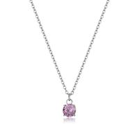 Sagapo Collana Donna Punto Luce Acciaio Oro Zircone Colorato SDZ Varianti