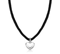 S'agapo Collana donna velluto nero con pendente cuore quadrifoglio sfera Sagapo