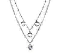S'agapõ Collana Doppia Acciaio Pendenti Aurora Sar58 - Collana