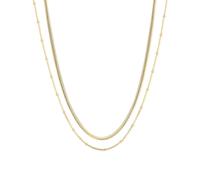 SAGAPO Collana DOPPIO FILO Donna in ACCIAIO DORATO S'agapo SHK09 Sagapò