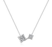 Sagapo Collana Doppio Punto Luce Quadrato Donna Acciaio Girocollo SLA04 Sagapò