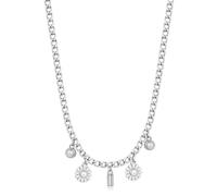 S'Agapõ Collana Girocollo Donna, Collana Donna in Acciaio e Cristalli/perle con Simbolo Fiore | Collezione Message - SSG28