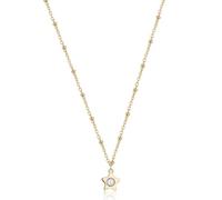 S'Agapõ Collana Girocollo Donna, Collana Donna in Acciaio e Perle con Simbolo Stella | Collezione Message - SSG27