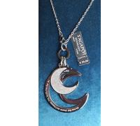 Sagapo Collana Lunga Acciaio Luna Doppia Glitter per Lei S'agapo SML01