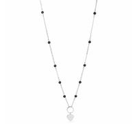 Sagapo Collana Lunga Donna Acciaio Perle Bianche Nere Sagapò SHAC6 SHAC7 SHAC8