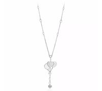 Sagapo Collana Lunga Palloncini Cuori Donna Acciaio e Bianco Amica Figlia SEO03