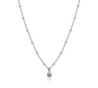 Sagapo Collana Punto Luce Viola Acciaio Regalo Cresima Donna Ragazza SJY005