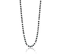 Sagapò Collana Uomo Acciaio Sfere Vetro Blu Scuro Girocollo SSR06 Sagapo